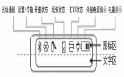 “小標打印”M113智能標簽打印機顯示屏圖標說明