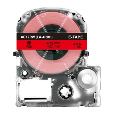 AC12RW 12mm紅底黑字錦宮標(biāo)準(zhǔn)標(biāo)簽色帶