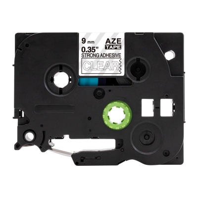 AZe-S125 9mm透明底白字兄弟標簽色帶