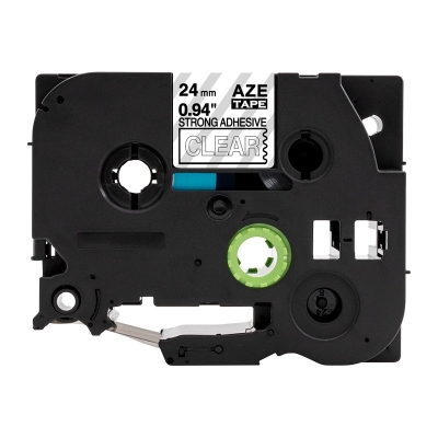AZe-S155 24mm透明底白字兄弟標簽色帶
