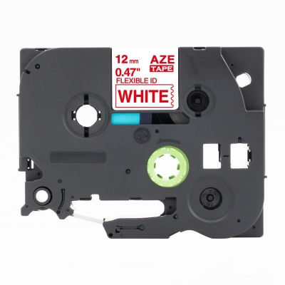 AZe-FX232 12mm白底紅字兄弟標(biāo)簽色帶
